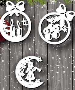 Set 3 adornos navideños