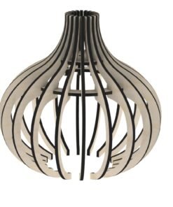 Lampara curva 30 cm alto x 25cm ancho aprox mdf 5.5mm