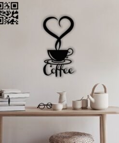 Cuadro cafe mdf pintado de negro 1m x 50cm