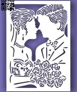 Alternative view of Tarjeta calada para boda cartulina o carton x 100