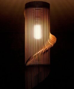 Lampara cilindrica mdf 3mm - 36cm alto - 12cm diametro