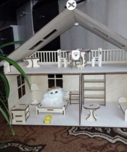 Casita en 3mm base 41cm x 21cm - alto 30cm